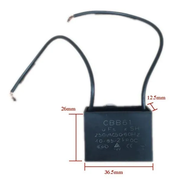 Capacitor Para Ventilador 2.5uF 250VCA MARCA NGM